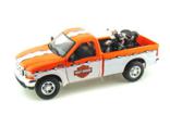 1999 Ford F350 1/27 Diecast with El Knucklehead Motorcyle 1/24 Harley Davidson Version